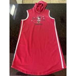 Disneyland Resort Girls Dress Hood Jersey‎ Red Minnie Girl Power Jersey  Sz XL